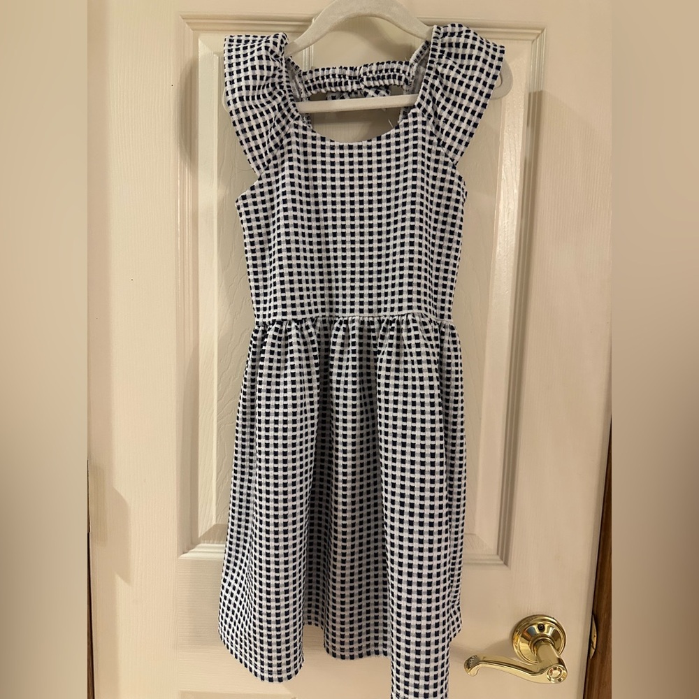 Tahari Kids Black and White Gingham Dress
